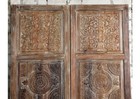 Hand Carved Front Door Floral Rustic Modern Barn Doors Exterior Door 96x36