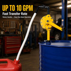 55 Gallon Drum Pump  Up To 10 Gpm Manual Rotary Barrel Pump For Water  Diesel  D