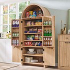 New Kitchen Pantry Storage Cabinet  71  Tall Wood Pantry Shelves With 2 Doors   