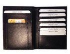 Black Leather Usa Passport Cover Travel Card Case Cowhide Wallet New