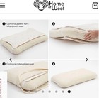 Home Of Wool Organic Wool Cotton Bed Sharing Cushion Baby Lounger