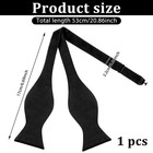 Men s Self Tie Solid Color Bow Ties Mens Bowtie Black Bowtie For Suit Tuxedo Fat