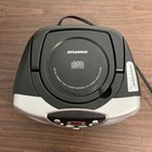 Sylvania Srcd243m Metallic Portable Cd Player Boom Box Am fm Radio Tested Works 