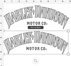 Harley Davidson Gas Tank Vinyl Silver Decals Custom Chopper Softtail 9   x3 25   