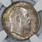 1910 Great Britain Silver Shilling Ngc Ms 65