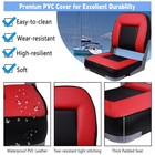 Qcunmag Folding Boat Seats Back Boat Chair Fold-down Fishing Bass Jon Boat Seat