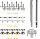 Screw Snap Fastener Stainless Steel Boat Canvas Press Stud Cover Button Kit