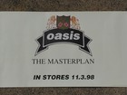 Original Double Sided Oasis Masterplan Record Store Promo Poster Indie Powerpop