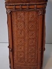 Japanese Ikebana Bamboo Basket Showa 1926-1945 Tall Woven Flower Holder