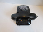 Vintage Itt Rotary Dial Phone Black Working But No Ringer Good Condition