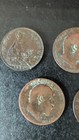Edward V And George V One Penny Coins 1902 1907 1909 1912 1936  5 Coins 1 Price