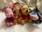 Disney Winnie The Pooh Set four Character Plush Bean Bag Friends Nwt   Packaging