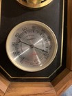 Vintage Sunbeam Barometer Humidity Thermometer Hardwood Nautical Made In Usa