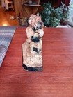 Antique Hubley Cast Iron Three Dogs Singing Doorstop W  Distressed Paint   2073