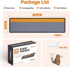 J Jimoo Stair Treads Non Slip Steps Stair Carpet Runner 8  X 30  Gray   Orange