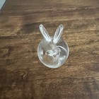 Vintage Clear Art Glass Mouse Figurine Hand Blown Animal Paperweight Decor