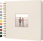 8 X 8 Inch Scrapbook Photo Album Linen Cover  Hardcover Kraft White Pages Mem   