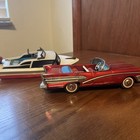 1950s Sss Japan Tin-plate Friction    vacationland    Set     Car   Boat     Vintage Toy