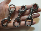 316 Stainless Steel Bolt Action Swivel Eye Snap Hook With 3 4  Eyelet  3 Count