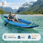 Inflatable Kayak For 1 Person Portable Fishing Kayak W seat  3 Fins  Hand Pump