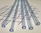 2 Pc 5 8  Od 1 2  Id Clear Blue Fluorescent Acrylic Plexiglass Tube 24 Inch Long