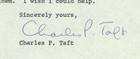 Cincinnati Oh Mayor Charles P  Taft Signed Letter