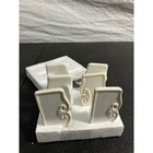Princess House 1269 White Ceramic Place Card Holders Set Of 6 Wedding Decor
