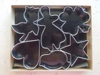 Vintage Pennsylvania Dutch Cookie Cutters Set 6 Replicas Of Antique Tin Shapes B