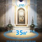 4-20pcs Solar Wall Lights 238 Led Outdoor Garden Pir Motion Sensor Security Lamp