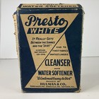 Vintage 1950 s Hulman   Co  Presto White Cleaner Laundry Kitchen Decor Box