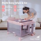 Baby Infant Girls Nursery Bed Playpen Changing Station Bassinet 4 In 1 Combo