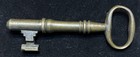 Vintage Antique Big Large Solid Barrel Brass Skeleton Key 2 65    Inches Long