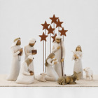 Willow Tree Nativity Figurines Set  9 Pieces  With Nativity And Three Wisemen 