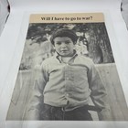 Vintage Vietnam War Era Anti-war Poster  will I Have To Go To War   28x20 Boy