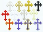 Cross Patch Iron On Latin Embroidered Applique 2  Tall - 6 Pack