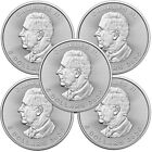 Lot Of 5 - 2025 1 Oz Canada 9999 Fine Silver Maple Leaf  5 Coin Bu - In Stock