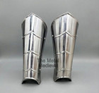 Medieval Steel Greaves Gothic Leg Armor Shin Guards For Knights Larp Cosplay