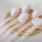 32 8 Yards White Sewing Lace Ribbon Cotton Lace Trim White Vintage 30white