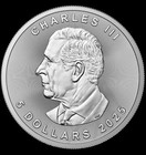 2025 Canada Maple Leaf Moon Rabbit 1 Oz 9999 Silver Colorized Coin