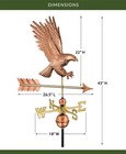 Good Directions Polished Copper American Bald Eagle Weathervane-1969p