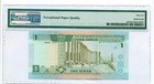 Jordan 1996 1 Dinar Bank Note Gem Unc 66 Epq Pmg