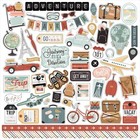 Echo Park Let s Take A Trip Collection Kit 12 x12  Paper Stickers Made In Usa