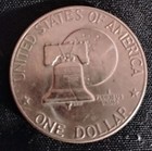 1776-1976  Eisenhower Bicentennial Coin Liberty Bell Moon One Dollar Us