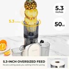 Susteas Cold Press Juicer 300w 5 3 Inch Large Feed Chute 1 5l Capacity Beige