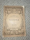 Grand Opera Libretto Norma By Bellini  Oliver Ditson Publ  Italian   English
