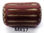 Redwood Old Original Worn Antique Venetian Chevron Trade Bead African Mx17 Bg 88