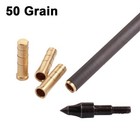 12x Archery 50 100 Grain Heavy Weight Inserts Arrow Brass Inserts Base Id 6 2mm