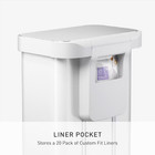 Simplehuman 55 Liter 14 5 Gal Kitchen Step Trash Can White Steel 9469518 