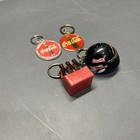 Lot Of 4  Coca-cola Keychain Vintage Plastic Mini Bottle Red Carton 6-pack 1970s