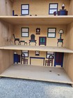 Vintage Ruszel Woodworks Dollhouse Handmade Wooden Usa California Cute Painted 